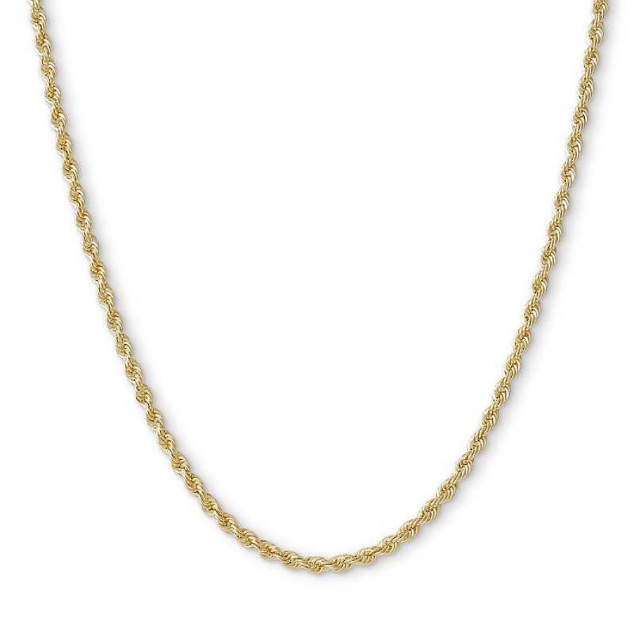 Banter 016 Gauge Hammered Rope Chain Necklace In 14K Hollow Gold - 18" Necklaces