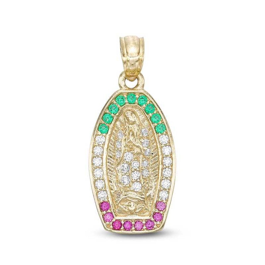 Banter Cubic Zirconia Our Lady Of Guadalupe Necklace Charm In 10K Gold Charms