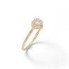 Banter Child'S 3Mm Heart-Shaped Pink And White Cubic Zirconia Frame Ring In 10K Gold - Size 3 Rings