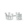 Banter Child'S Cubic Zirconia Crown Three Stone Stud Earrings In Sterling Silver Earrings