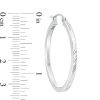 Banter 30Mm Diamond-Cut Outer Edge Square Tube Hoop Earrings In Hollow Sterling Silver Earrings