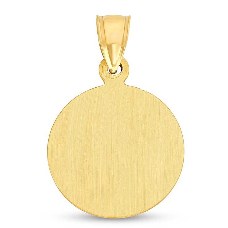 Banter 10K Solid Gold Engravable Circle Charm Charms