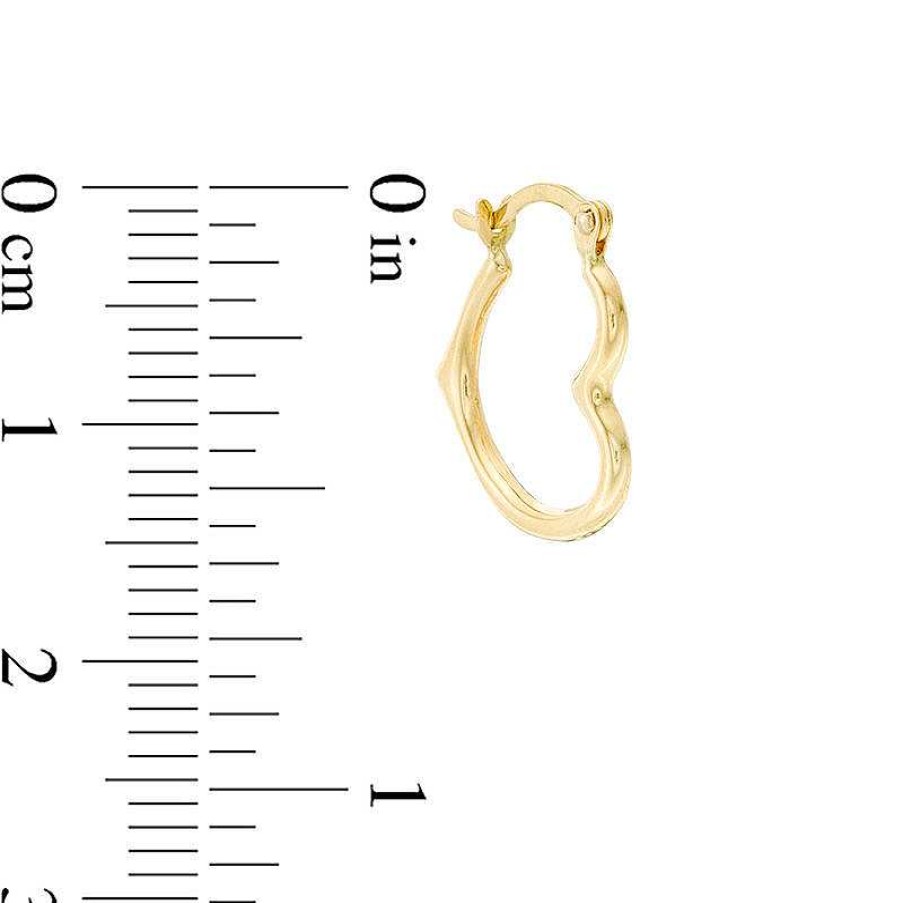 Banter Tilted Heart Tube Hoop Earrings In 14K Gold Earrings