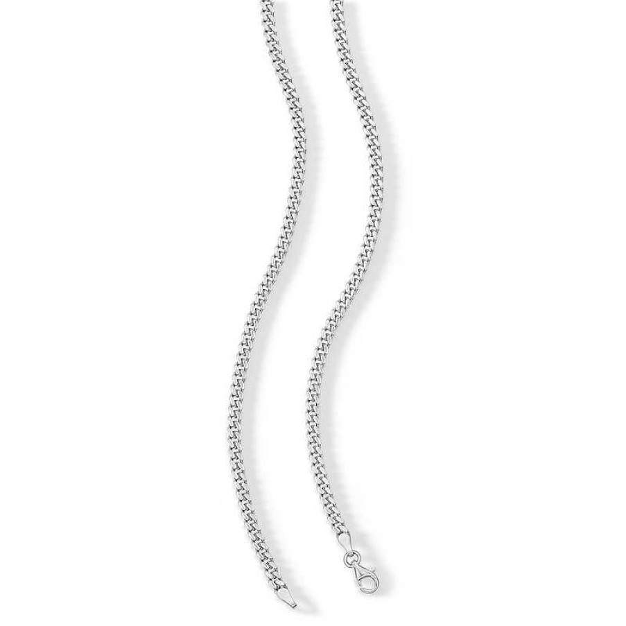 Banter 100 Gauge Cuban Curb Chain Necklace In Solid Sterling Silver - 20" Necklaces