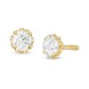 Banter Child'S 4Mm Cubic Zirconia Twist Frame Stud Earrings In 14K Gold Earrings