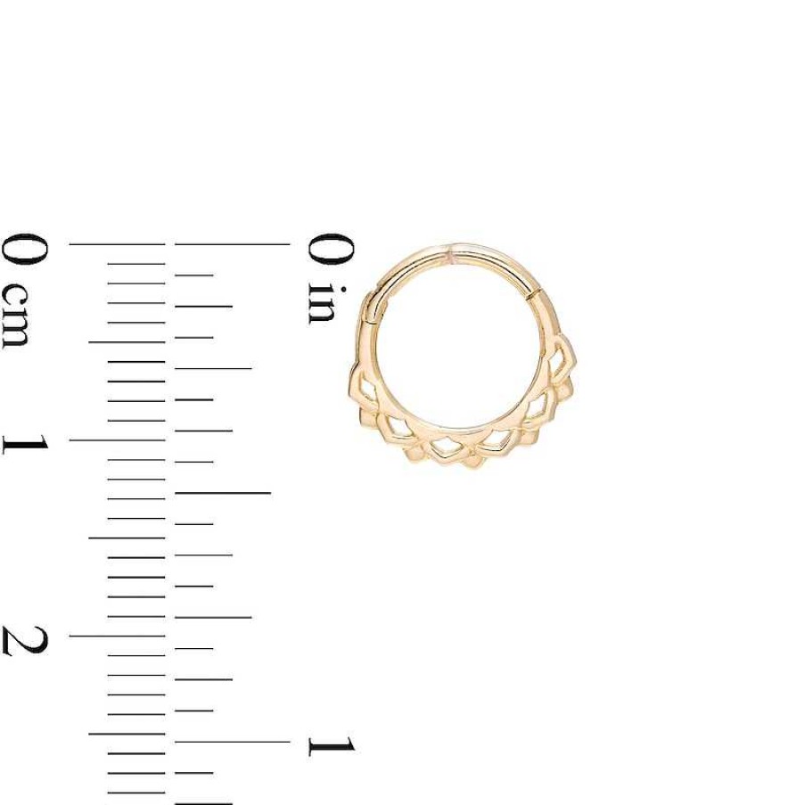 Banter 14K Gold Detail Hoop - 18G 5/16" Earrings