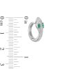 Banter Cubic Zirconia Green Eyed Snake Huggie Hoop Earrings In Solid Sterling Silver Earrings