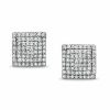 Banter 3/8 Ct. T.W. Diamond Square Composite Stud Earrings In Sterling Silver - Xl Post Earrings