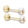 Banter Child'S Reversible 4Mm Cultured Freshwater Pearl And Ball Stud Earrings In 14K Gold Earrings