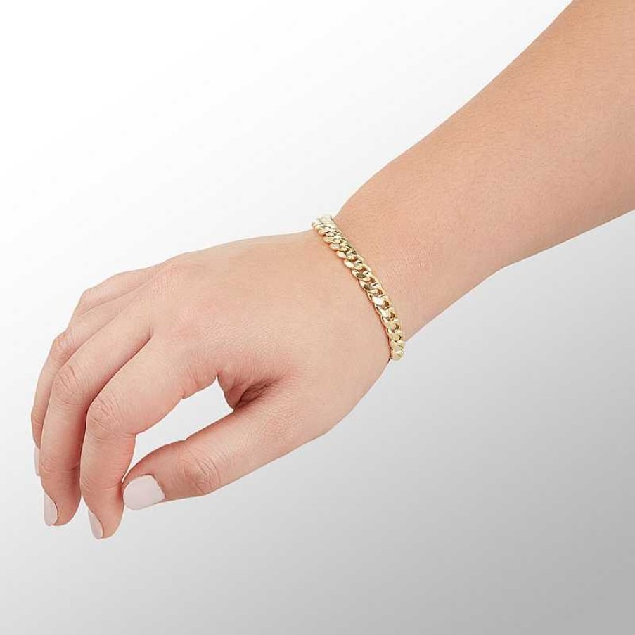 Banter Made In Italy 200 Gauge Cuban Curb Chain Bracelet In 10K Semi-Solid Gold - 8.5" Bracelets