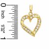 Banter Cubic Zirconia Fancy Open Heart Charm In 10K Solid Gold Charms