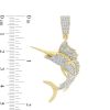 Banter 1/4 Ct. T.W. Diamond Marlin Fish Necklace Charm In 10K Gold Charms