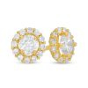 Banter Child'S 4Mm White Cubic Zirconia Frame Stud Earrings In 14K Gold Earrings