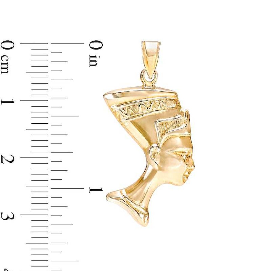 Banter Nefertiti Bust Necklace Charm In 10K Stamp Hollow Gold Charms