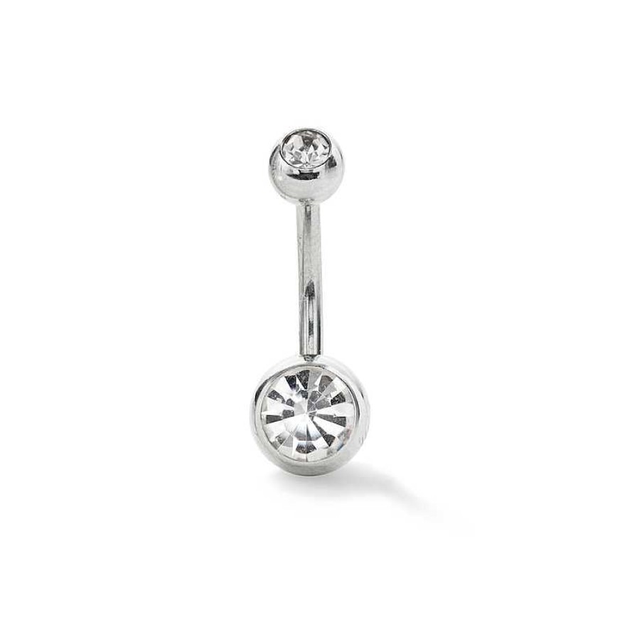 Banter Stainless Steel Cz Belly Button Ring - 14G 7/16" Belly Button