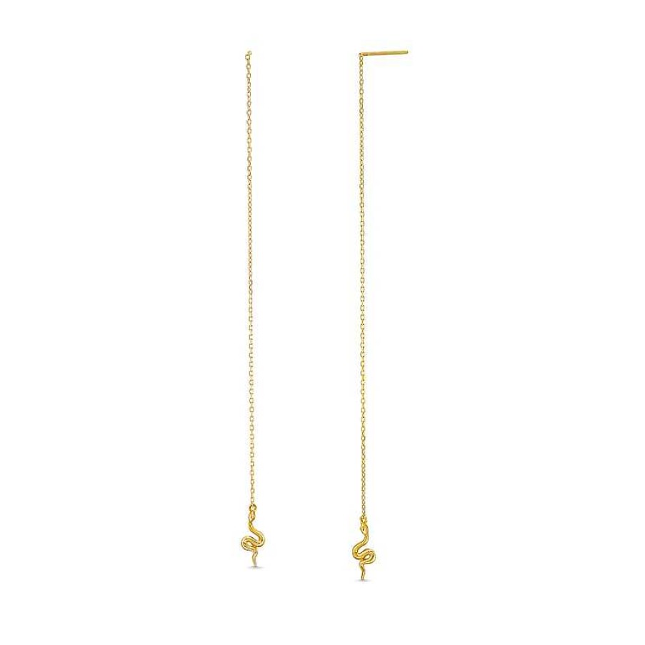 Banter 10K Semi-Solid Gold Snake Threader Earrings Earrings