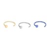 Banter Yellow And Blue Ion Plated Three Piece Nose Ring Set - 22G Nose