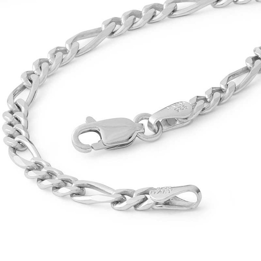 Banter Made In Italy 100 Gauge Figaro Bracelet In Solid Sterling Silver Bracelets