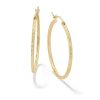 Banter 30Mm Diamond-Cut Hoop Earrings In 10K Tube Hollow Gold Earrings