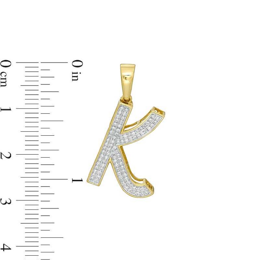 Banter 1/6 Ct. T.W. Diamond "K" Initial Necklace Charm In 10K Gold Charms