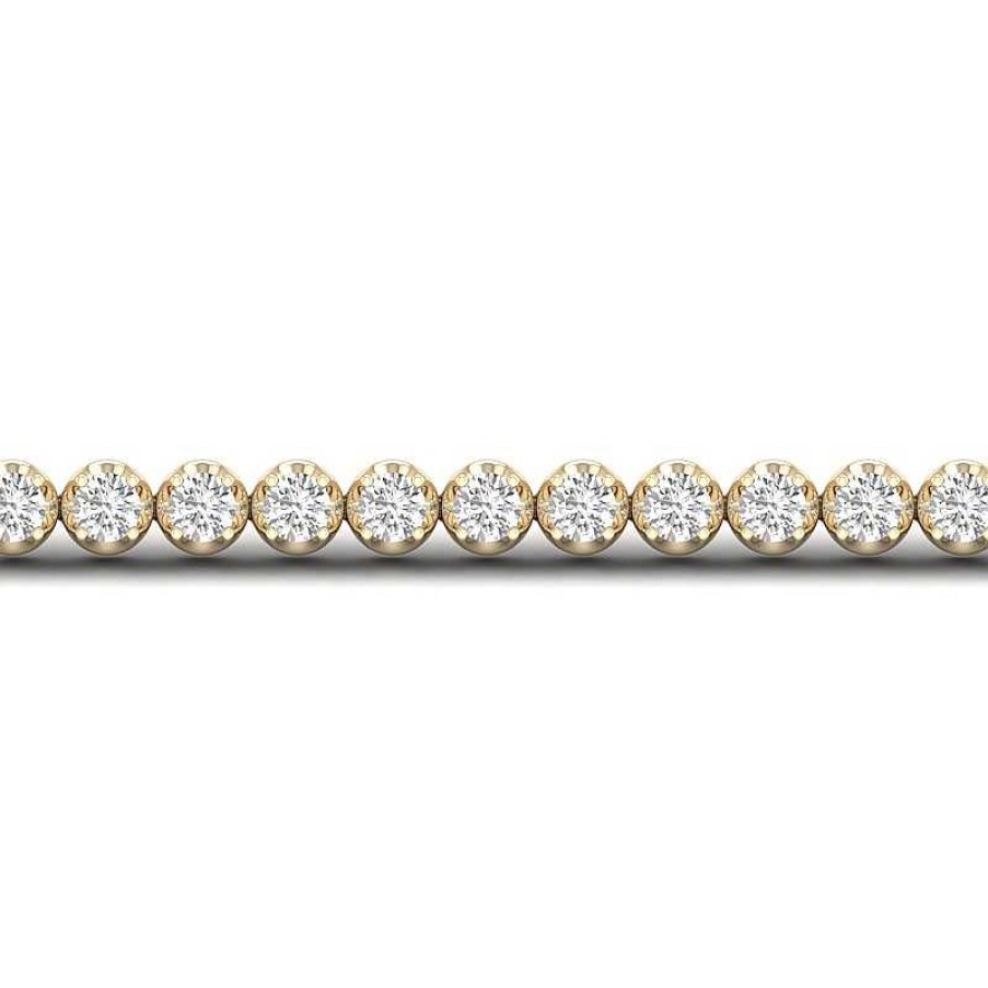 Banter 10K Solid Gold 2 Ct. T.W. Lab-Created Diamond Tennis Bracelet Bracelets