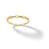 Banter 10K Solid Gold Cz Pink Heart Band Ring Rings