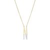 Banter 1/20 Ct. T.W. Diamond "N" Initial Necklace In Sterling Silver With 14K Gold Plate - 18" Necklaces