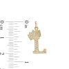 Banter Cubic Zirconia "L" Initial With Crown Necklace Charm In 10K Solid Gold Charms