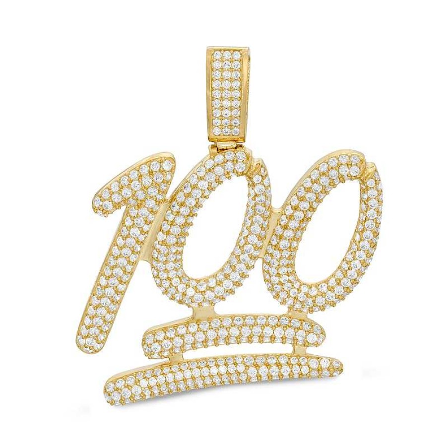 Banter Cubic Zirconia "100" Necklace Charm In 10K Gold Charms