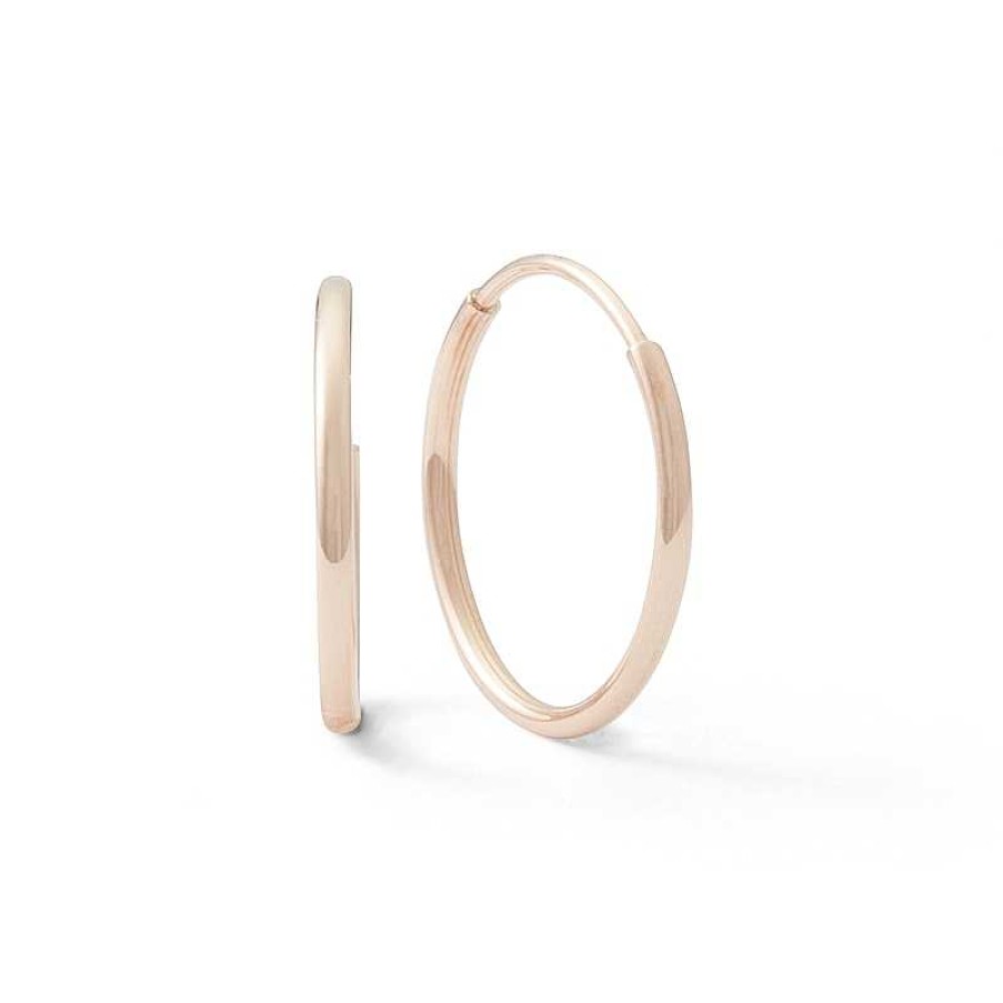 Banter 13Mm Hoop Earrings In 14K Tube Hollow Rose Gold Earrings