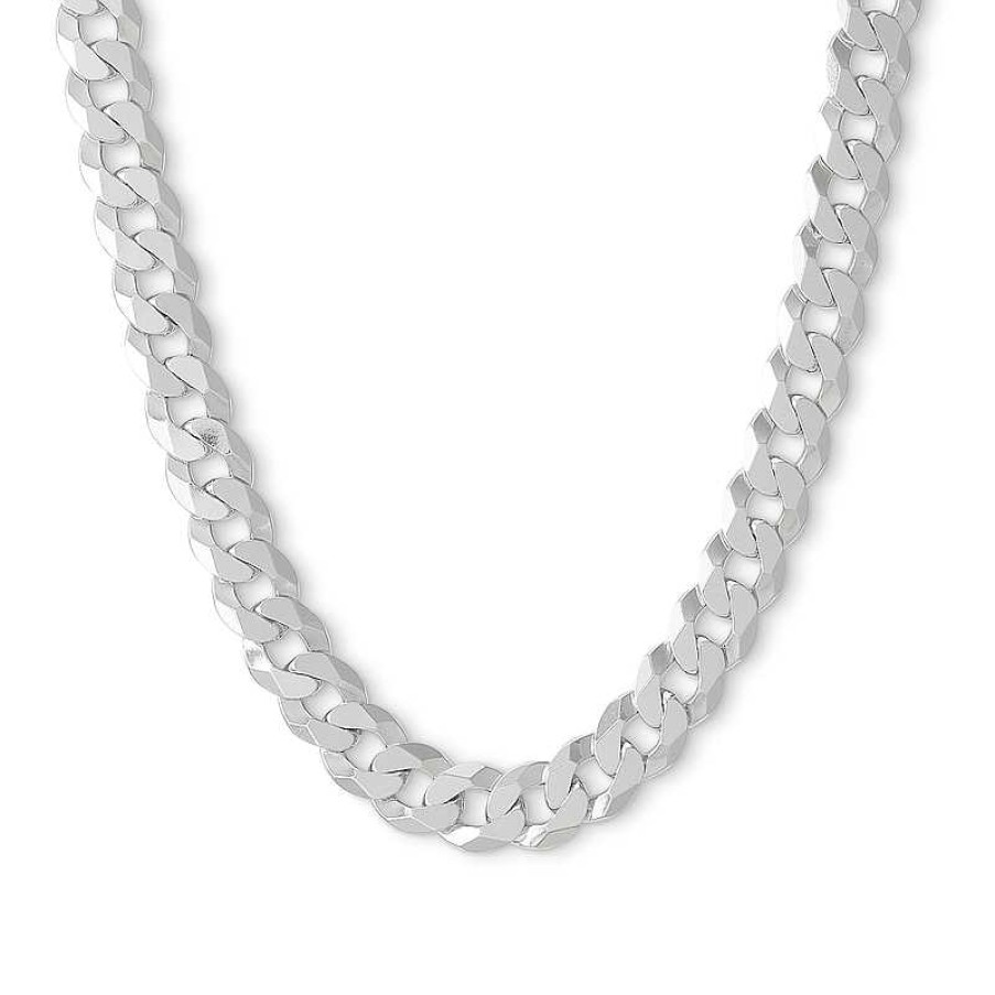 Banter Made In Italy 200 Gauge Curb Chain Necklace In Solid Sterling Silver - 24" Necklaces