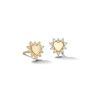 Banter 10K Solid Gold Cz Outlined Heart Studs Earrings