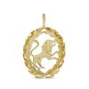 Banter Garland Wreath Frame Leo Necklace Charm In 10K Gold Casting Solid Charms