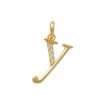 Banter Child'S Cubic Zirconia Lowercase "Y" Charm Pendant In 10K Gold Charms