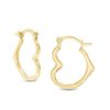 Banter Tilted Heart Tube Hoop Earrings In 14K Gold Earrings