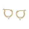 Banter Child'S 3Mm Heart-Shaped Simulated Opal Hoop Earrings In 14K Gold Earrings