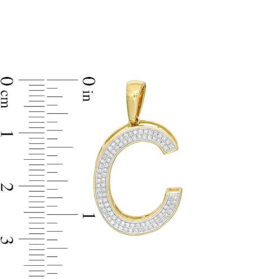 Banter 1/6 Ct. T.W. Diamond "C" Initial Necklace Charm In 10K Gold Charms