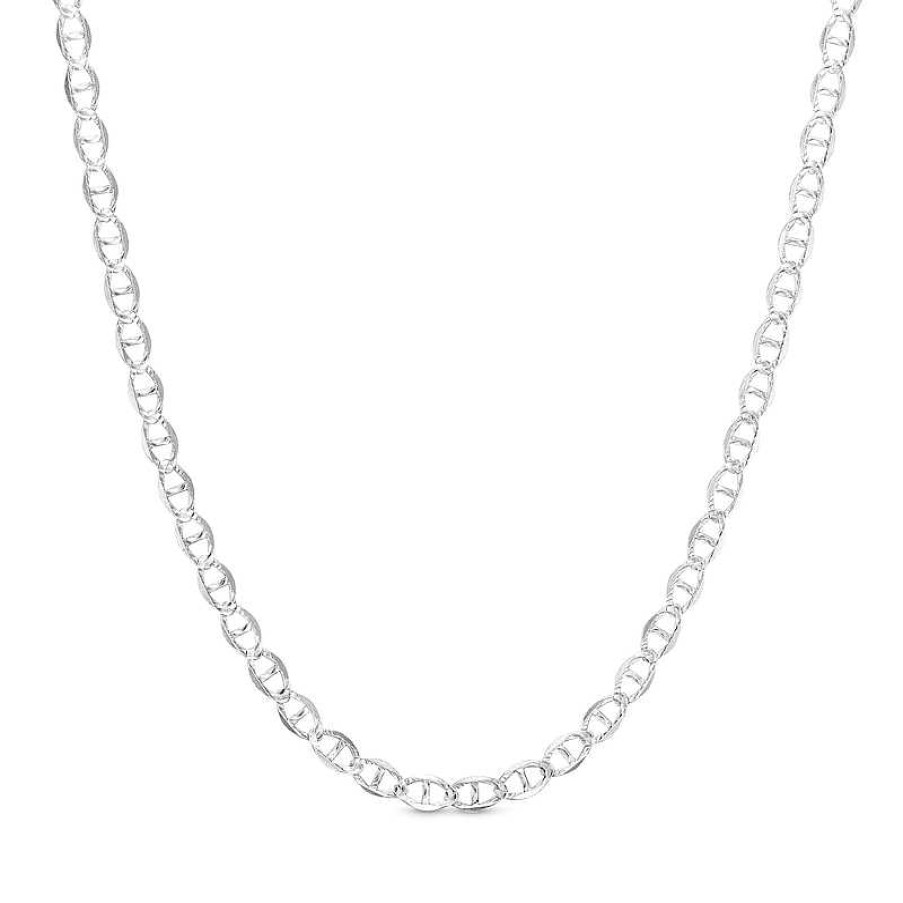 Banter Made In Italy Diamond-Cut Mariner Chain Necklace In Solid Sterling Silver - 16" Necklaces