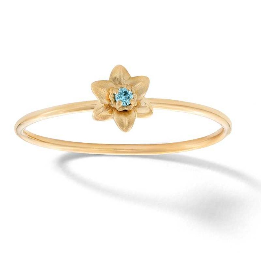 Banter 10K Solid Gold Cz Daffodil Ring Rings