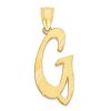 Banter 10K Solid Gold Diamond Cut Script Letter G Charm Charms