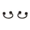 Banter Black Ion Plated Horseshoe Pair - 18G 5/16" Nose