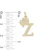 Banter Cubic Zirconia "Z" Initial With Crown Necklace Charm In 10K Solid Gold Charms