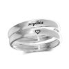 Banter Engravable Wedding Band Ring Set In Sterling Silver (2 Rings) Rings