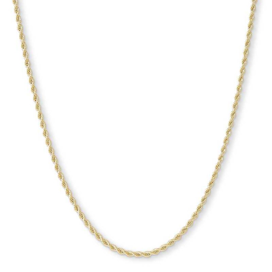 Banter 012 Gauge Rope Chain Necklace In 14K Hollow Gold - 16" Necklaces