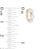 Banter Cubic Zirconia Huggie Hoop Earrings In Sterling Silver With 18K Gold Plate Earrings