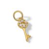 Banter 14K Semi-Solid Gold Cz Key Charm Charms