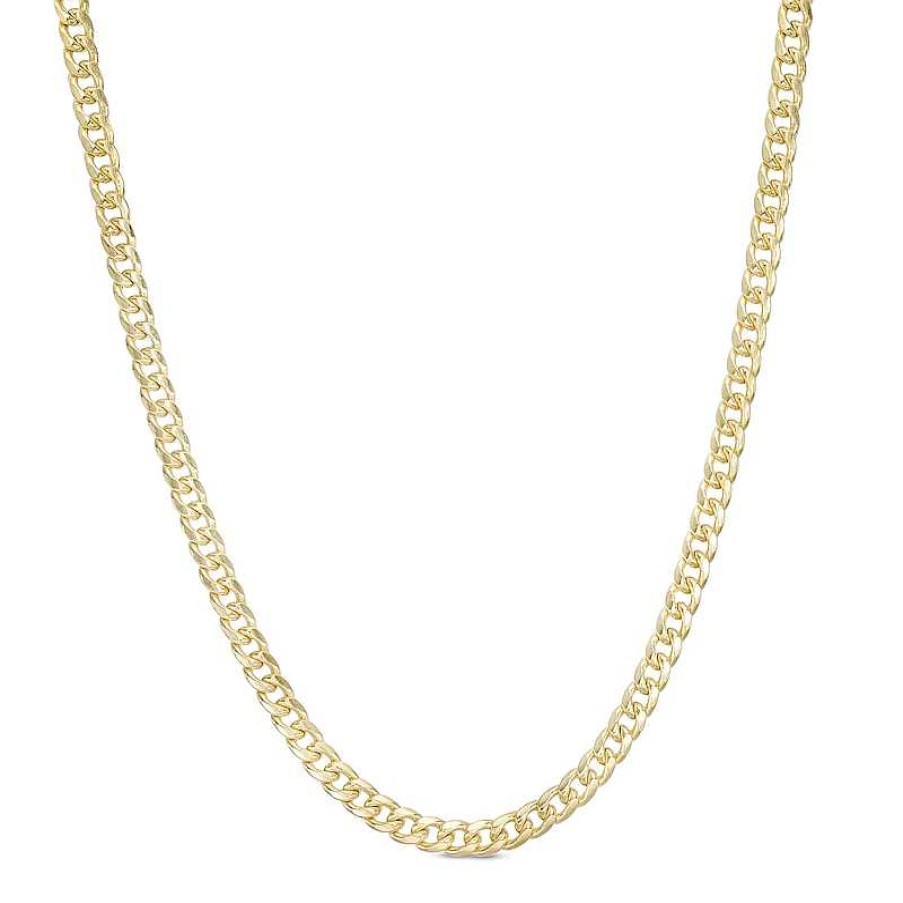 Banter Made In Italy 3.5Mm Miami Curb Chain Necklace In 14K Semi-Solid Gold - 22" Necklaces