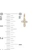 Banter Cz Cross Mini Hoop Charm In 10K Solid Gold Earrings