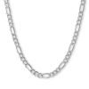 Banter 10K Hollow White Gold Beveled Figaro Chain - 22" Necklaces