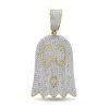 Banter 14K Gold Plated 1/20 Ct. T.W. Diamond Ghost Charm Charms